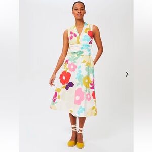 Hobbs Marie Floral Sleeveless Midi Dress Sz 4